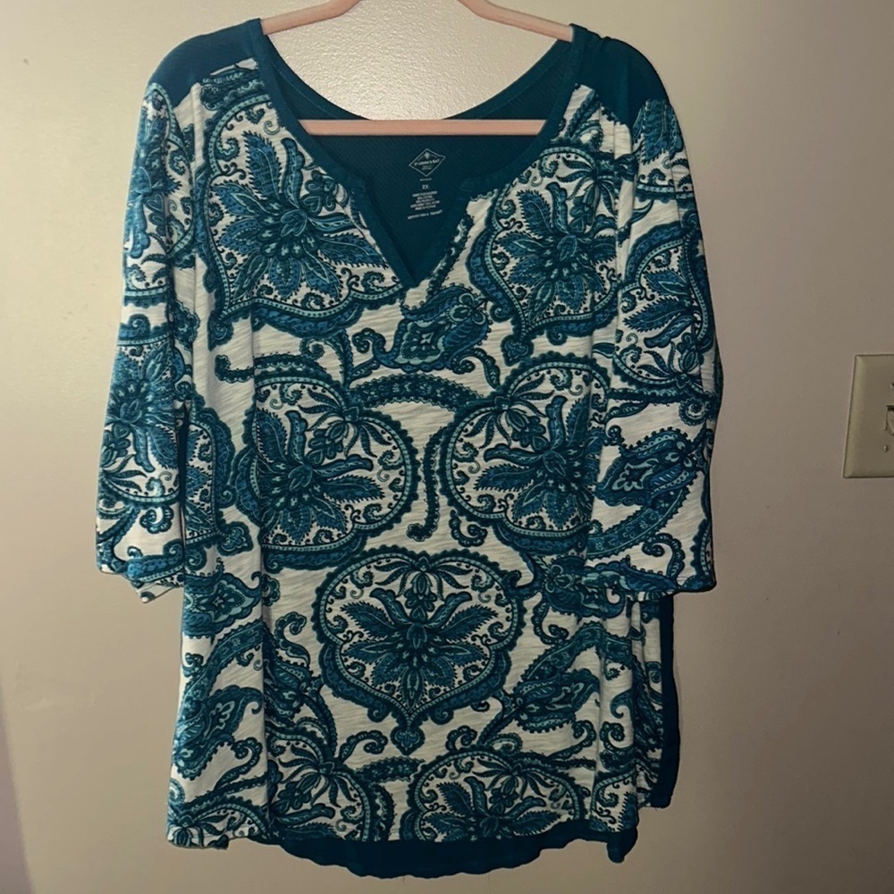 St Johns Bay Paisley Top | 2X‎